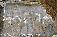 Scultura sasanide con l'investitura di Shapur I a Naqsh-e Rajabat