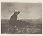 Nettenboetster in Katwijk door Alfred Stieglitz, ca. 1895
