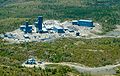Chevalements de la Nickel Rim South Mine, Grand Sudbury, Canada. Les gisements sulfureux se développent généralement en profondeur.