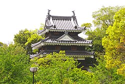 A Yagura reconstruída do Castelo Nishio