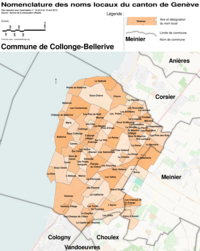 Lieux-dits de la commune de Collonge-Bellerive.