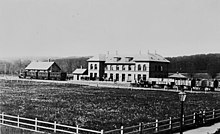 The newly opened Odder station in 1884.