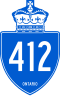 Шоссе 412, щит 