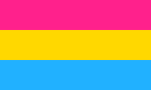Pink, yellow, and light blue stripes
