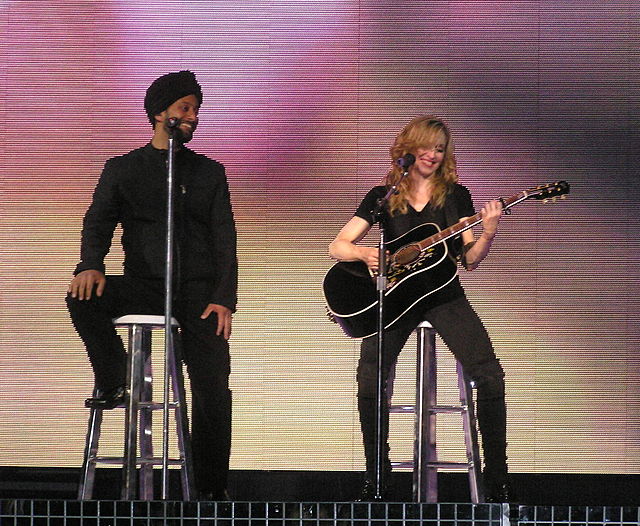 Singer Yitzhak Sinwani (left) lent his vocals on the song "Isaac". He also joined Madonna during some performances on the Confessions Tour.