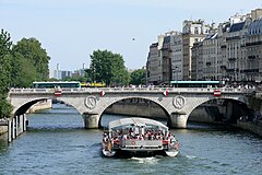 A Bateau Mouche excursion boat on the Seine