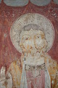 Anónimo del siglo XV, Volto trifronte della Trinità, iglesia de Santa Ágata de Perugia.