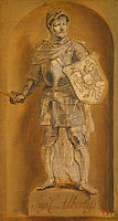 Albert I . 1634. oil on panelmedium QS:P186,Q296955;P186,Q106857709,P518,Q861259. 38.5 × 21.5 cm (15.1 × 8.4 in). Saint Petersburg, Hermitage Museum.