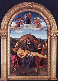 Piero di Cosimo, Pietà avec les saints Jean l'Évangéliste, Marie Madeleine et Martin de Tours, galerie nationale de l'Ombrie, Pérouse.