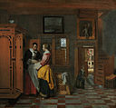 Pieter de Hooch - En el armario de ropa blanca.jpg