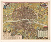 1668 (Johannes de Ram, Plattegrond van Parijs Letetiae Parisiorum universae Galliae metropolis novissima)