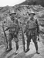 Two soldiers from the 5th Division in field uniform, France, July 1918.