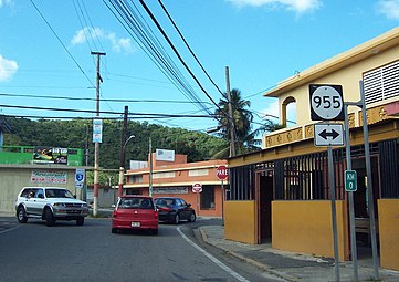 Puerto Rico Highway 955 in Mameyes II barrio