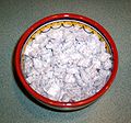 "Puppy chow" is a United States chocolate snack intended for people.