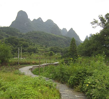 The trail from Xingping to Yangdi