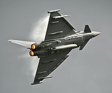 Eurofighter Typhoon mit gezündeten Nachbrennern