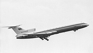 English: A Soviet-made Tupolev Tu-154 airliner Русский: Советский самолет "Ту-154"