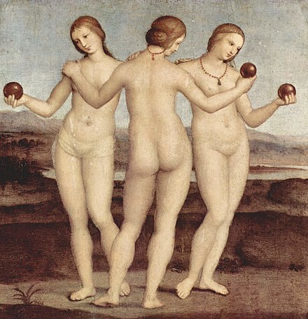 Что такое эпоха. Рафаэль три грации. Рафаэль Санти три грации. Рафаэль Санти три грации 1504. • «Три грации», 1504 Рафаэль.