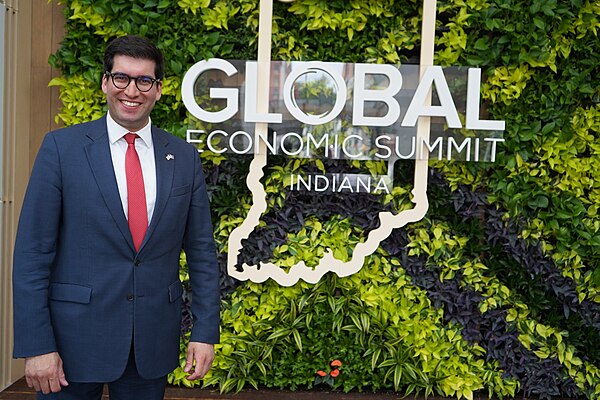 Jayawardena at the Indiana Global Economic Summit in 2022