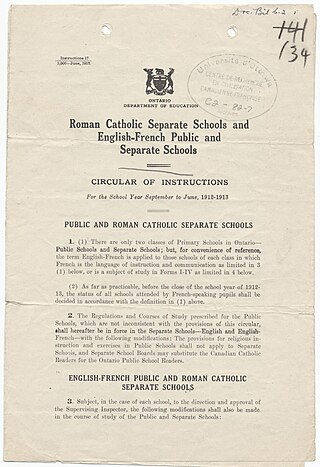 <span class="mw-page-title-main">Regulation 17</span> Regulation of the Government of Ontario, Canada