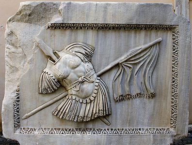 Troféu de batalha, no Palazzo dei Conservatori (Museus Capitolinos).