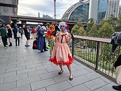 Spotted Remilia Scarlet at the front of ICC Sydney.