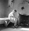 Dorothea Lange. Resettled farm child from Taos Junction to Bosque Farms project, New Mexico, December 1935.