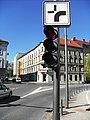 Traffic light in Maribor.