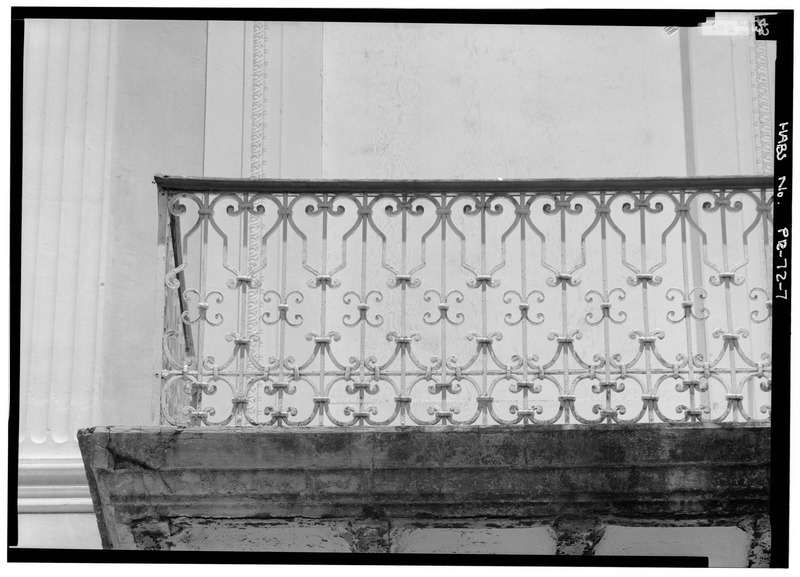 File:SOUTH SIDE, DETAIL OF BALCONY RAILING - Vendrell,Fernando,Casa, 3 Calle Amor, Ponce, Ponce Municipio, PR HABS PR,6-PONCE,5-7.tif