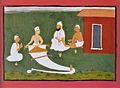 Святой Кабир с Намдевой, Райдасом и Пипаджи. Джайпур, нач. 19в., Национальный музей, Нью Дели