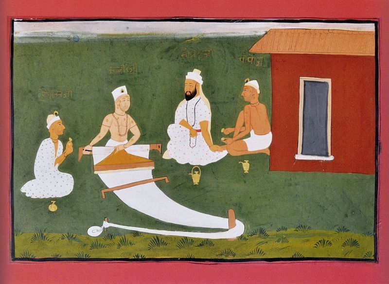 File:Saint Kabir with Namdeva, Raidas and Pipaji. Jaipur, early 19century, National Museum New Delhi (2).jpg