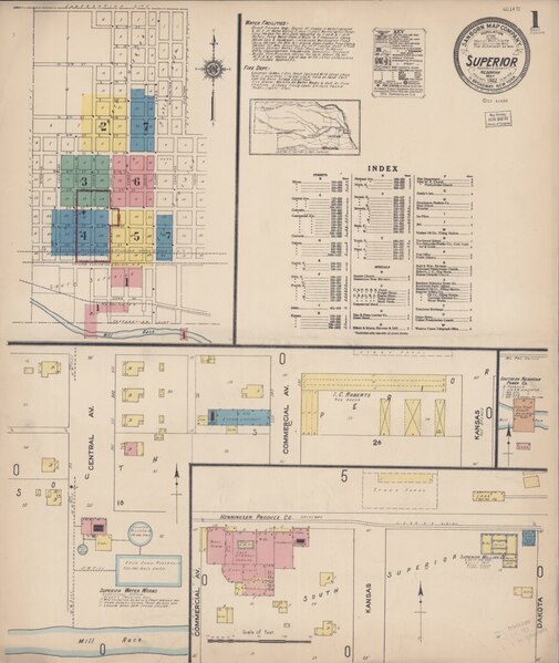 File:Sanborn Fire Insurance Map from Superior, Nuckolls County, Nebraska, 1922, Plate 0001.tiff