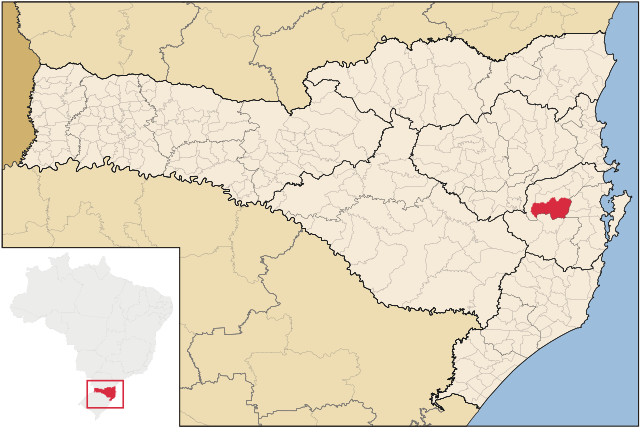 Localização de Angelina em Santa Catarina