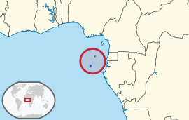 Localização de São Tomé e Príncipe