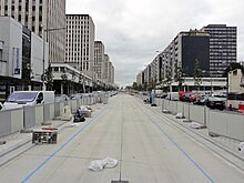 Les travaux du T5 avenue du 8 mai 1945 à Sarcelles.