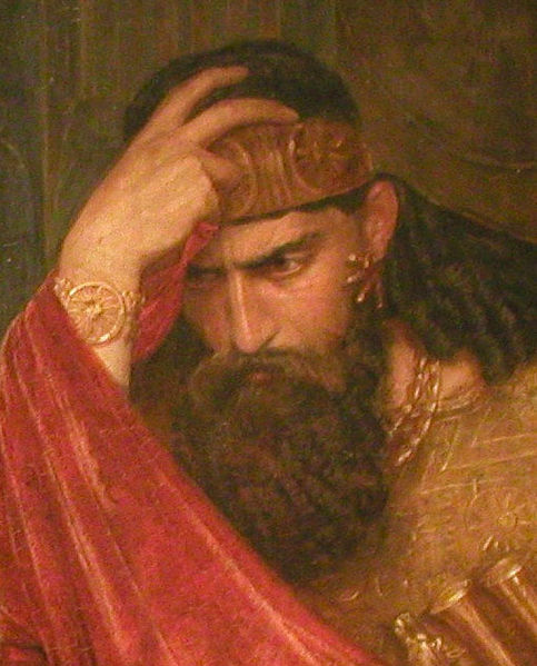 David and Saul, detail from an 1878 oil painting, Nationalmuseum, Stockholm