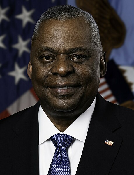 File:Secretary of Defense Lloyd Austin, official portrait, 2023 (cropped).jpg