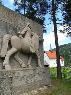 Memorial to Magnus Landstad at Seljord