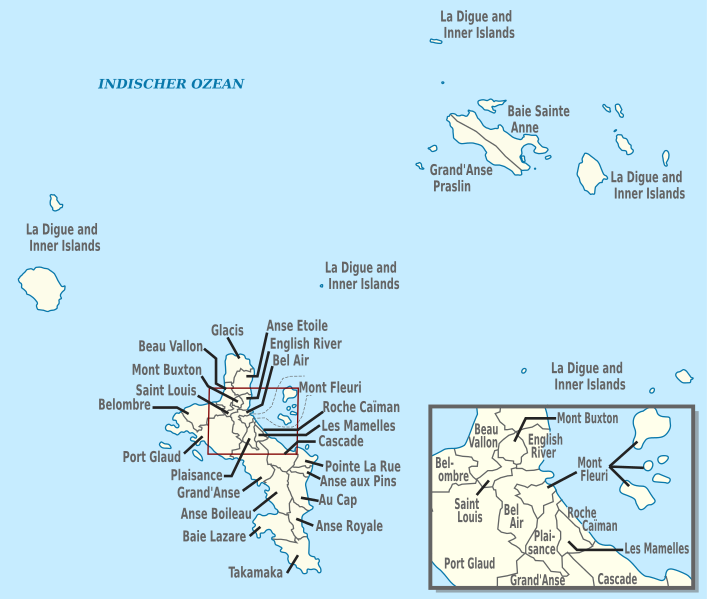 File:Seychelles, administrative divisions (-outer islands +details) - de - monochrome.svg