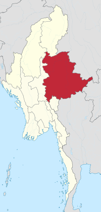 Location of Shan State in Myanmar