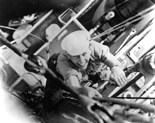 Douglas Munro pictured aboard a ship