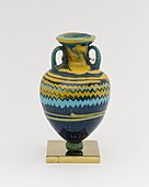 Small amphoriskos; 664–332 BC; glass; height: 7 cm (2.8 in); Metropolitan Museum of Art