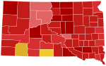 South Dakota's result by county South Dakota House Election Results by County, 2020.svg