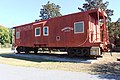 Southern caboose from Nashville, Georgia alongside Douglas Depot