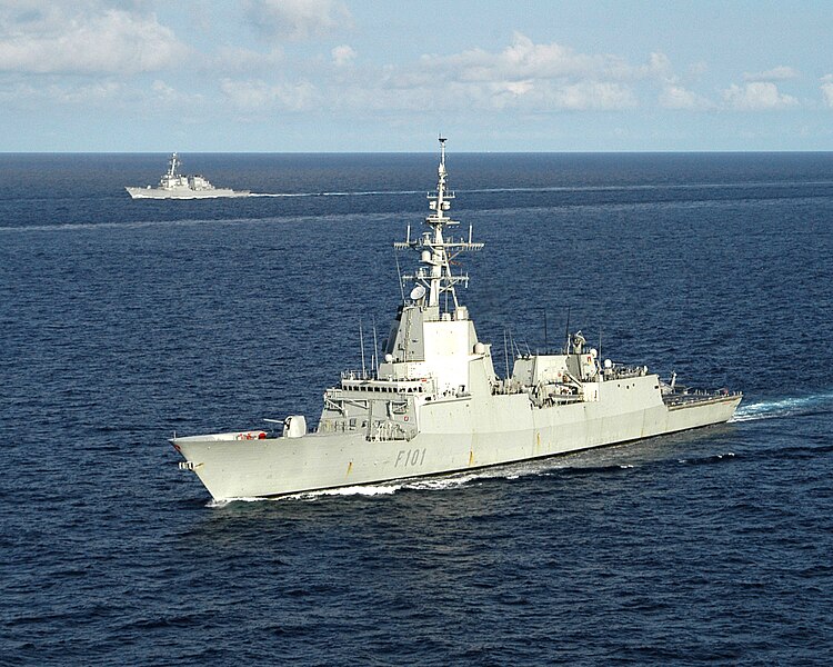 File:Spanish frigate Álvaro de Bazán (F101) underway in the Atlantic Ocean on 15 July 2005 (050715-N-8163B-020).jpg