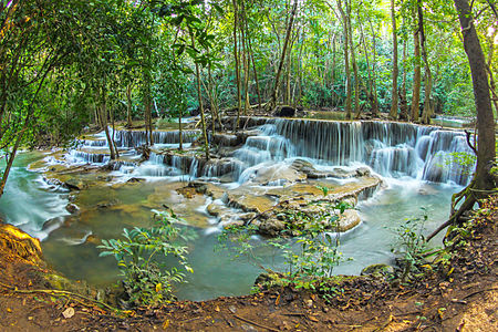 Huai Mae Khamin Waterfall, Khuean Srinagarindra National Park, Kanchanaburi, by Manoonp #10