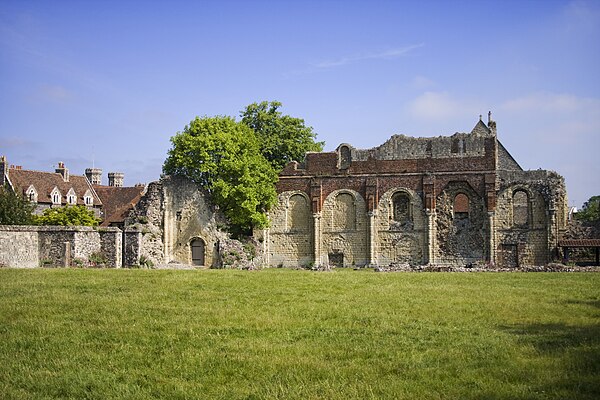 Ruins at Canterbury of St Augustine's Abbey, founded by Augustine.