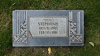 Stephanie Westerfeld's gravestone at Evergreen Cemetery in Colorado Springs