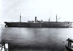 The Storstad after the collision in Montreal
