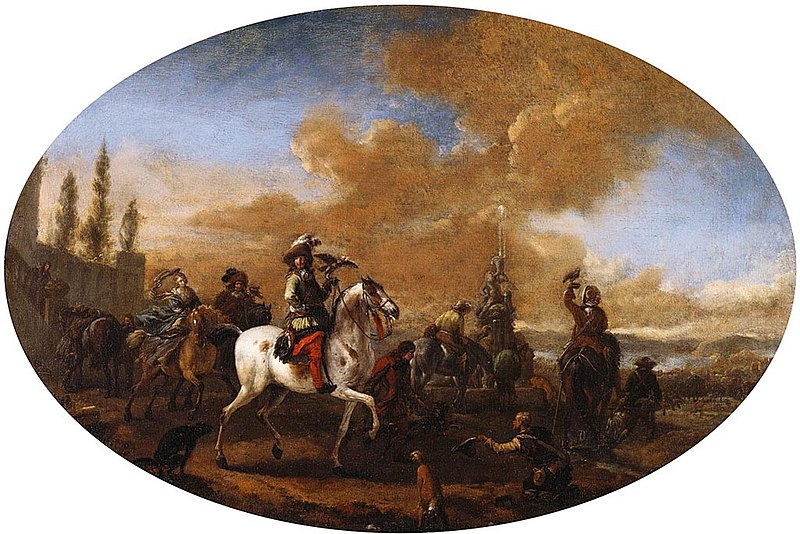 File:Style of Philips Wouwerman (Haarlem 1619-Haarlem 1668) - A Hawking Scene - RCIN 403547 - Royal Collection.jpg